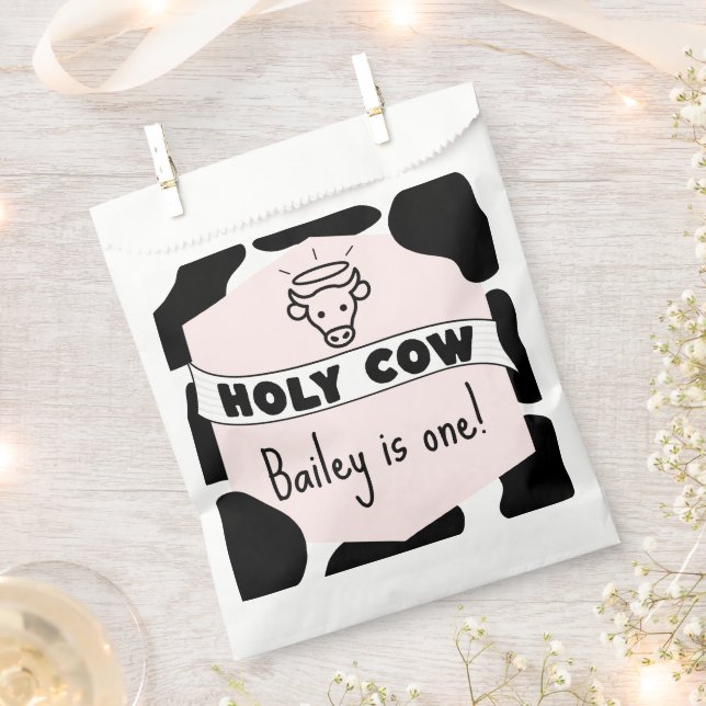 Sacolinha Santa Vaca Meninas Bonitas Vaca Festa de aniversár (Cortado)