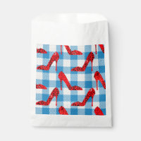 sapateiras de rubi de gingham azul
