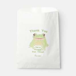 Sacolinha Sapo Verde Fofo - nome personalizado do aniversari