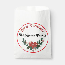 Sacolinha Saudação e nome personalizados de Natal