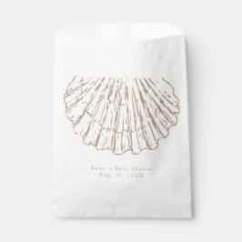 Sacolinha Scallop Shell Elegant Calligraphy Baby Shower