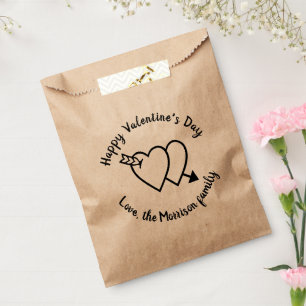 Sacolinha script personalizado de corações bonitos do feliz 