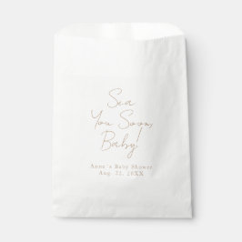 Sacolinha Sea You Soon Baby Elegant Calligraphy Baby Shower