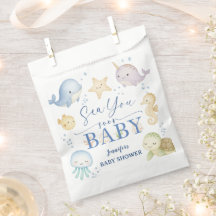 Sea You Soon Ocean Baby Shower Paper 
