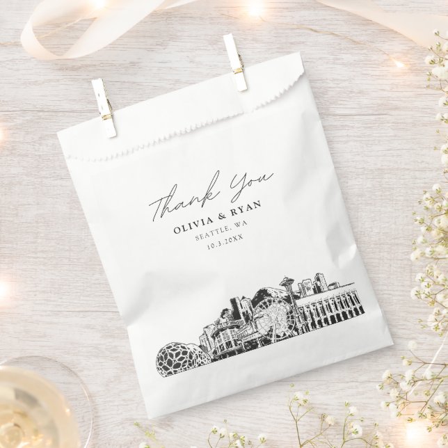 Sacolinha Seattle Wedding Personalised Favor Bag (Cortado)