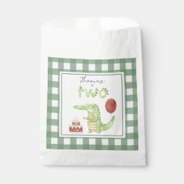 Sacolinha Segundo aniversário Crocodilo de Aquarela