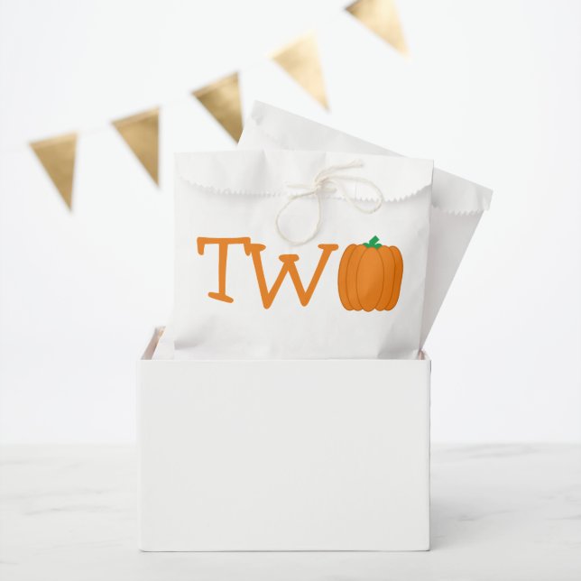 Sacolinha Segundo aniversário de abóbora (Festa)