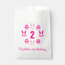 Sacolinha Segundo aniversário de Páscoa rosa