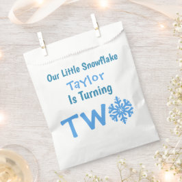 Sacolinha Segundo aniversário Pequeno Floco de Neve