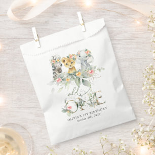 Sacolinha Selva, Safari, Flores, Primeiro Aniversário