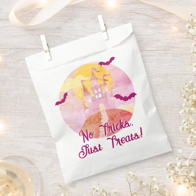 Sacolinha Sem Truques Apenas Tratam O Castelo Spooky Hallowe (Cortado)