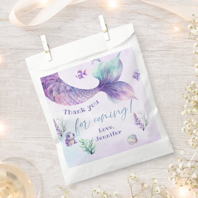 Sacolinha Sereia debaixo do mar obrigado você (Cortado)