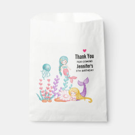 Sacolinha Sereias e medusas sob a aquarela marítima