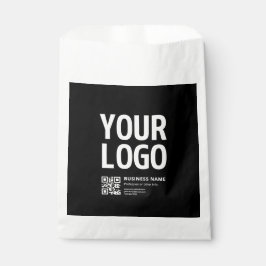 Sacolinha Seu logotipo c/ código QR e texto editáveis