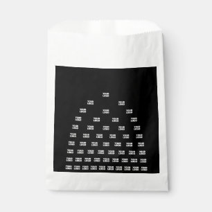 Sacolinha Seu logotipo padrão de arco único Preto (editáve