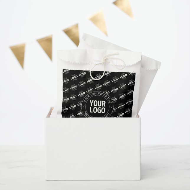 Sacolinha Seu Logotipo & Texto Personalizável com Padrão de  (Festa)