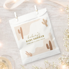 Sacolinha Sexo Chá de fraldas Moderno de Boho Cactus Neutro