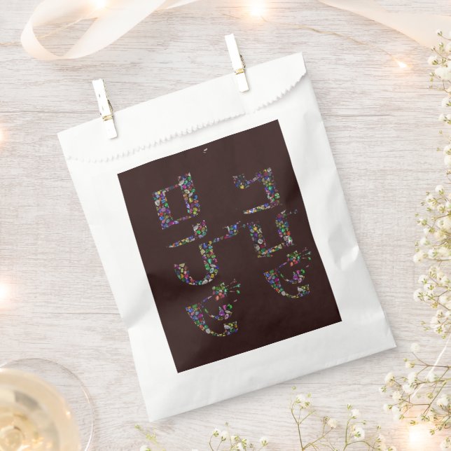 Sacolinha Shabbat shalom feito com pedras Gênicas em Todas a (Cortado)