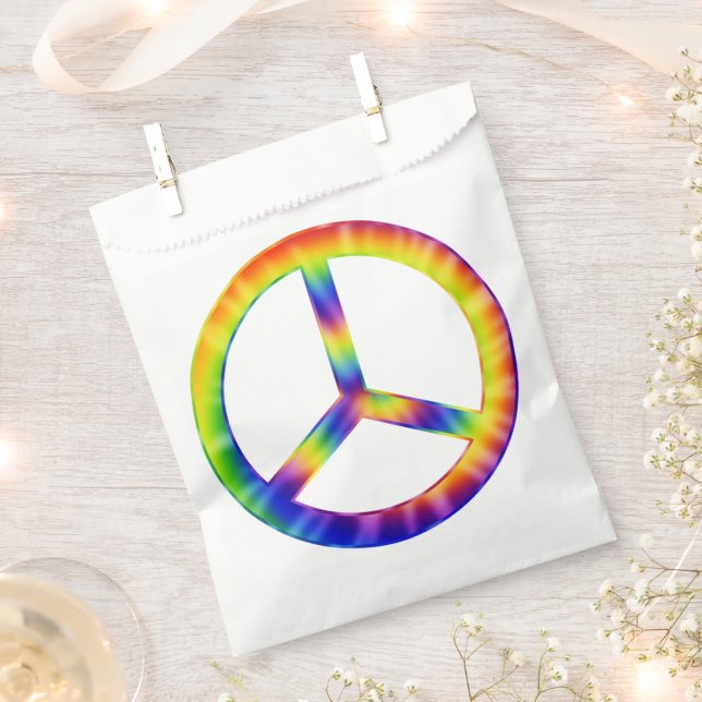 Sacolinha Símbolo da Paz Tie Dye (Cortado)