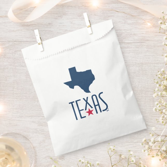 Sacolinha Símbolos do Texas, Texas, azul naval (Cortado)