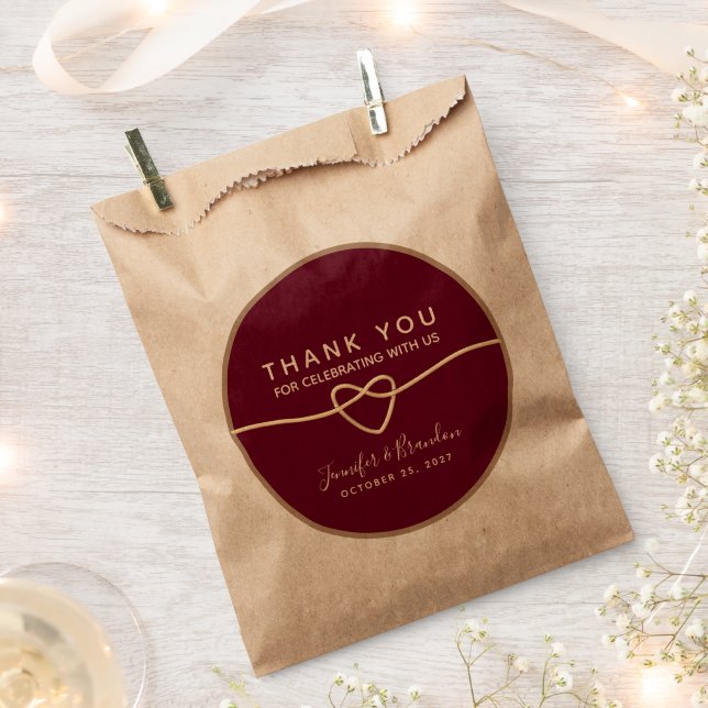 Sacolinha Simple Burgundy Favor Bag (Cortado)