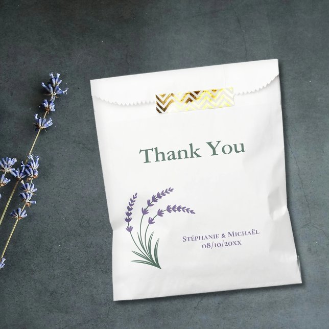 Sacolinha Simple Lavender Wedding (Simple Lavender Wedding Favor Bag)