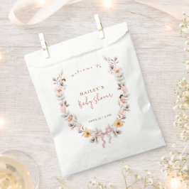 Sacolinha Simples Boho Wildflower Wreath Chá de fraldas de b