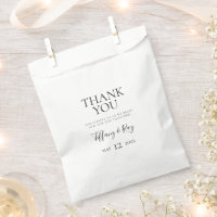 Simples Elegante Obrigado Favor Bag