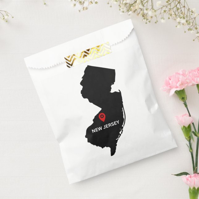 Sacolinha Simples Estado Elegante do Casamento de Nova Jerse (Selado)