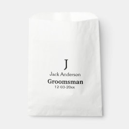 Sacolinha SIMPLES MINIMAL adicione seu nome custom padrinho 