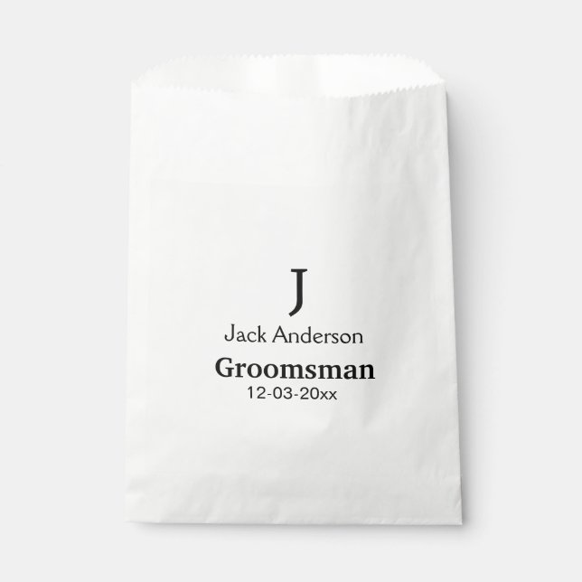 Sacolinha SIMPLES MINIMAL adicione seu nome presente persona (Frente)