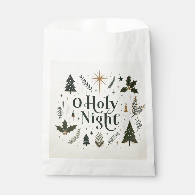 Sacolinha Simples Natal O Santa Noite (Frente)