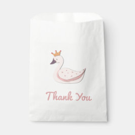 Sacolinha Simples Princesa Swan Rosa Obrigado