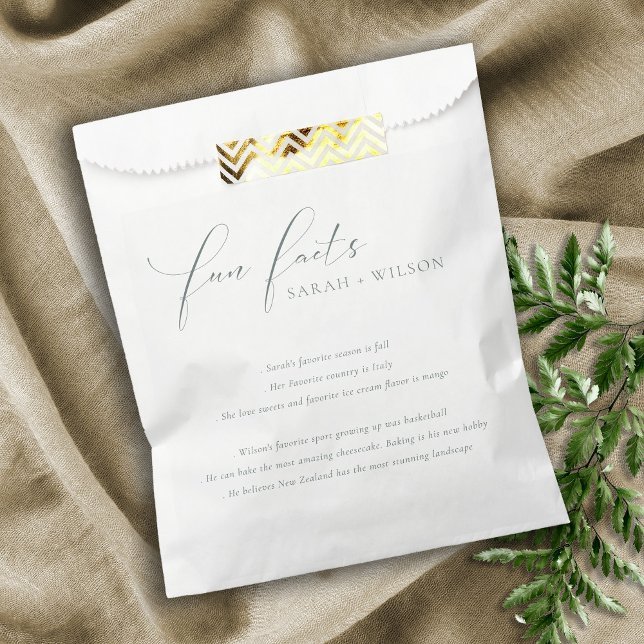 Sacolinha Simples Script Black White Weding Fatos Divertidos (Criador carregado)