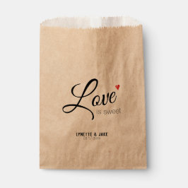 Sacolinha Simples Script Love é Sweet Heart Wedding