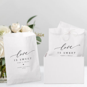 Sacolinha Sinal de Sobremesas de Casamento Doce Amor Moderno