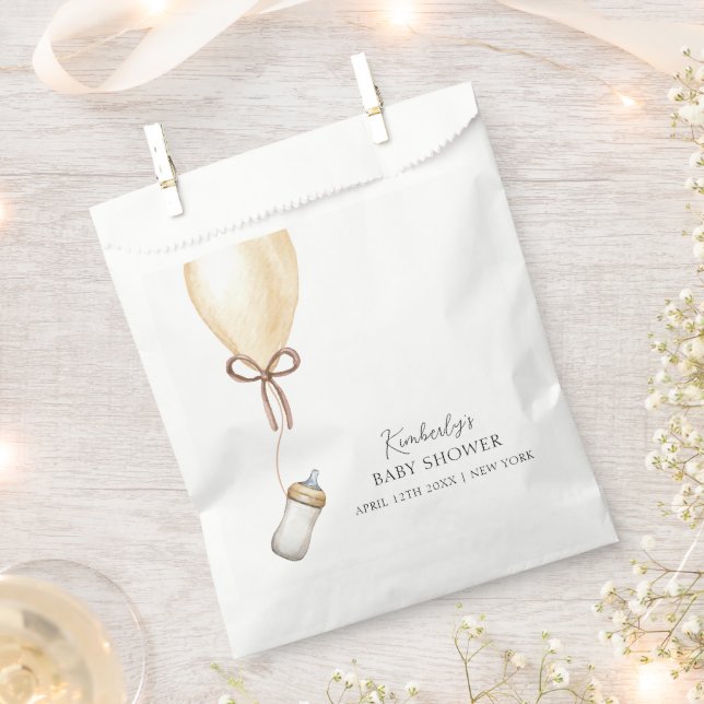 Sacolinha Sip & Veja o Chá de fraldas Simples do Balão de Bo (Cortado)