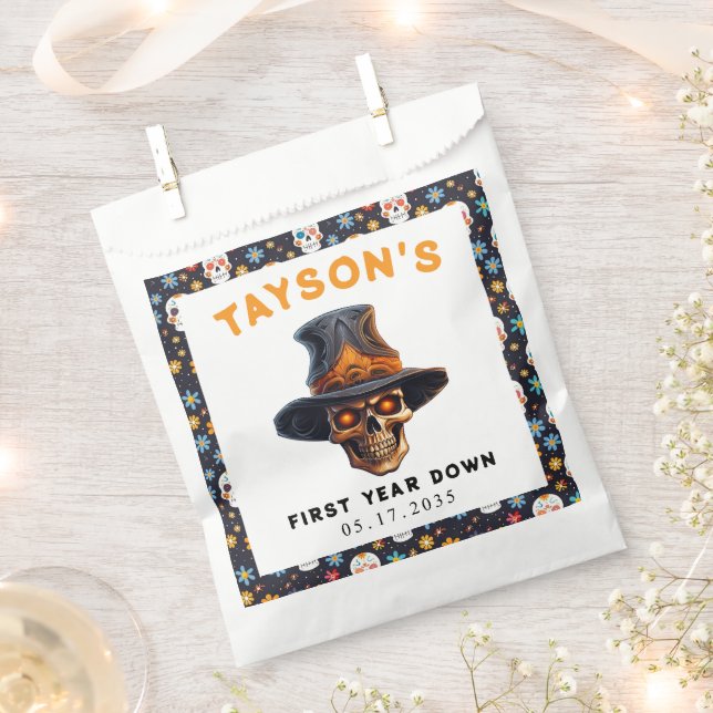 Sacolinha Skull Halloween Kids Costume Party – Cute & Spooky (Cortado)