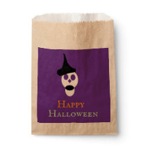 Skull with Hat Favor Bag