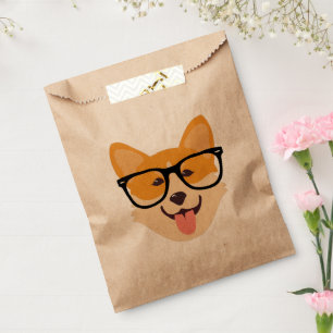 Sacolinha Smiling Hipster Corgi Favor Bag
