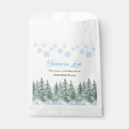 Sacolinha Snow in Love Snowflakes Bridal Shower Thank You