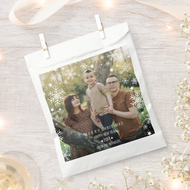 Sacolinha Snowflakes Arch-Shaped Frame Photo Overlay Holiday (Cortado)