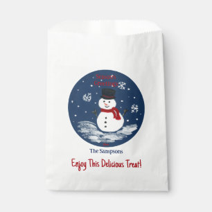 Sacolinha Snowman Red PERSONALIZE