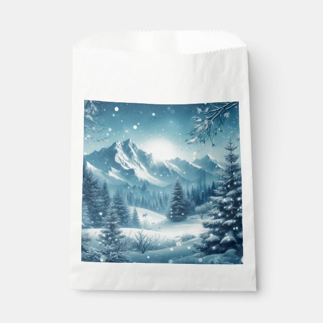 Sacolinha Snowy Winter Mountain (Frente)
