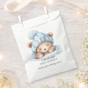 Sacolinha Snuggle Bear Chá de fraldas Favor Bag