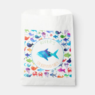 Sacolinha Sob o Chá de fraldas de Aniversário do Peixe Arco-