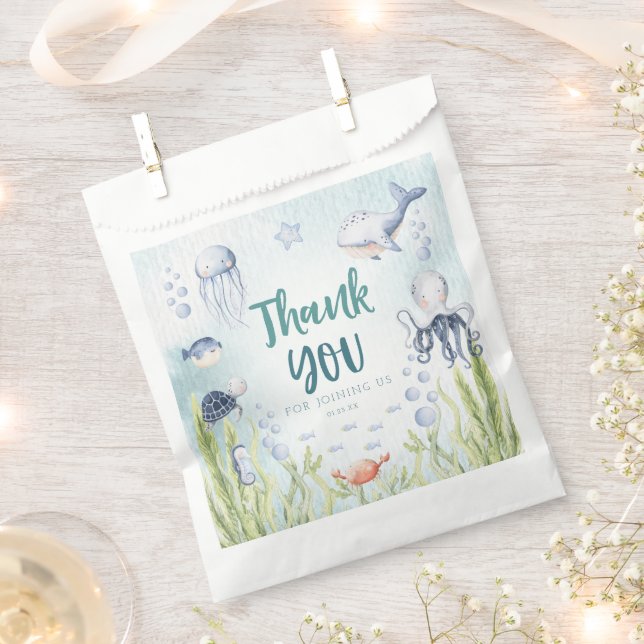 Sacolinha Sob o Chá de fraldas do oceano marinho (Cortado)