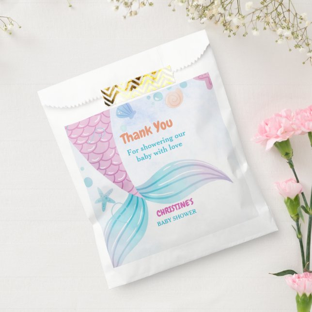 Sacolinha Sob o partido Sea Mermaid Chá de fraldas (Selado)