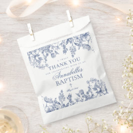 Sacolinha Sobremesa Floral Vintage Chinoiserie Azul para Bat