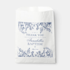 Sacolinha Sobremesa Floral Vintage Chinoiserie Azul para Bat